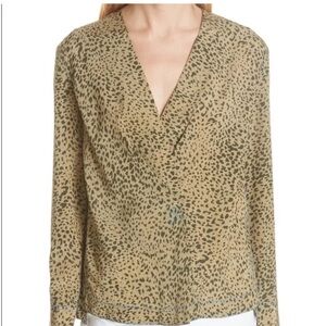RAG & BONE Leopard Print Silk Top